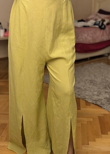 Sarı Düğmeli Midi Tulum - Görsel 2