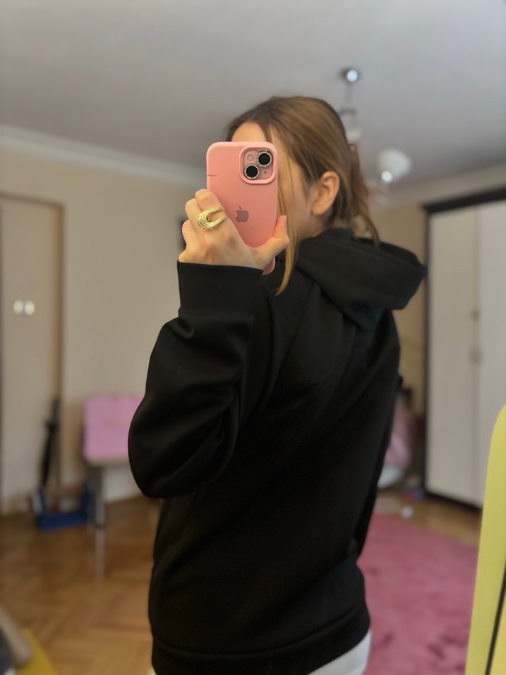 Nike Fermuarlı Siyah Erkek Sweatshirt - Görsel 3