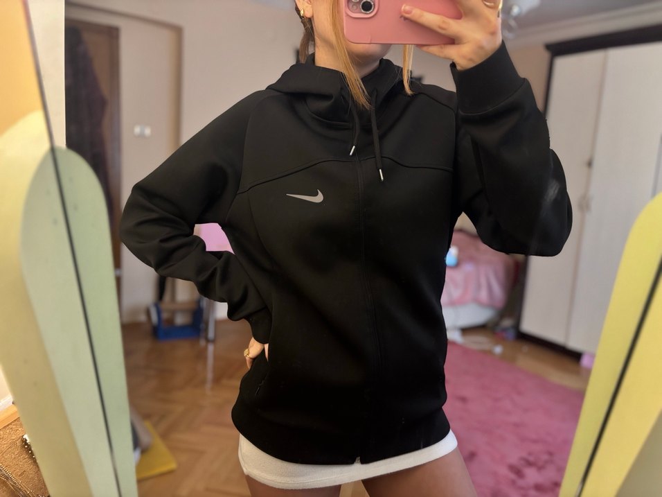 Nike Fermuarlı Siyah Erkek Sweatshirt - Görsel 2