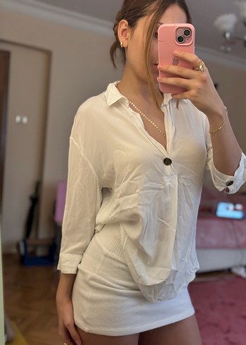 adL V Yaka Uzun Kollu Gömlek - Görsel 2