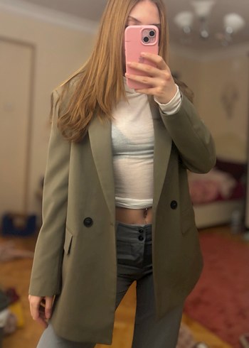 Zara Haki Blazer Ceket - Görsel 2