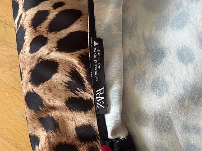 xs Beden kahverengi Renk Zara Leopar Elbise
