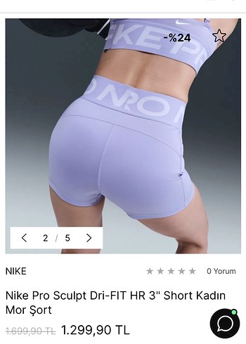 xs Beden nike pro sculpt dri fit şort