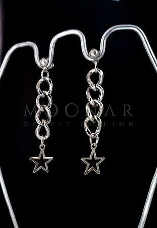 yıldızlı chain küpe 