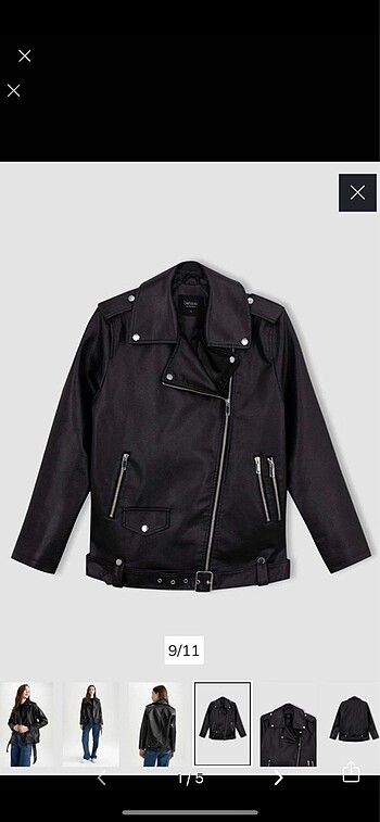 Oversize deri ceket