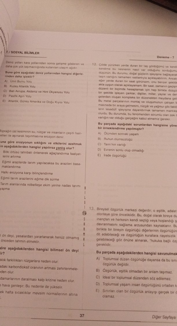 TYT Sosyal Bilimler Deneme Sınavı - Görsel 2