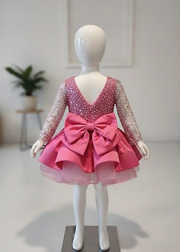 Pembe  Kız Elbisesi - Görsel 3