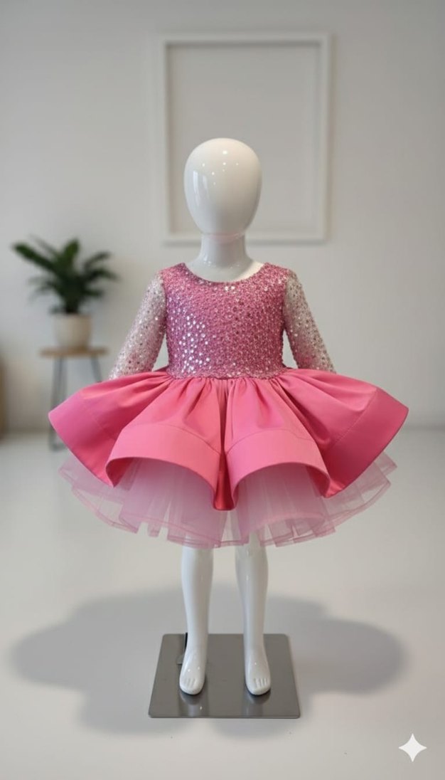 Pembe  Kız Elbisesi - Görsel 2