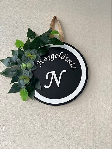 Siyah kapı süsü hoşgeldiniz özel