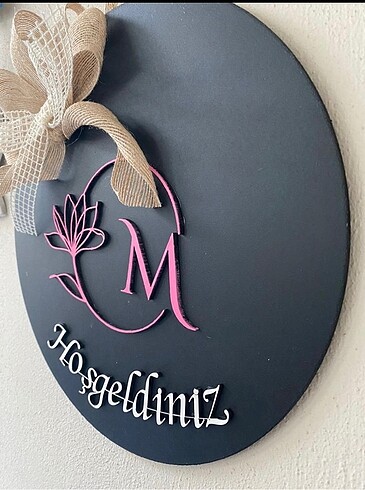 Beden siyah Renk Kapı süsü siyah özel logolu