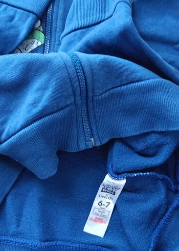 Toy Story marka, Kapüşonlu Mavi Erkek Çocuk Fermuarlı Sweatshirt - Görsel 5