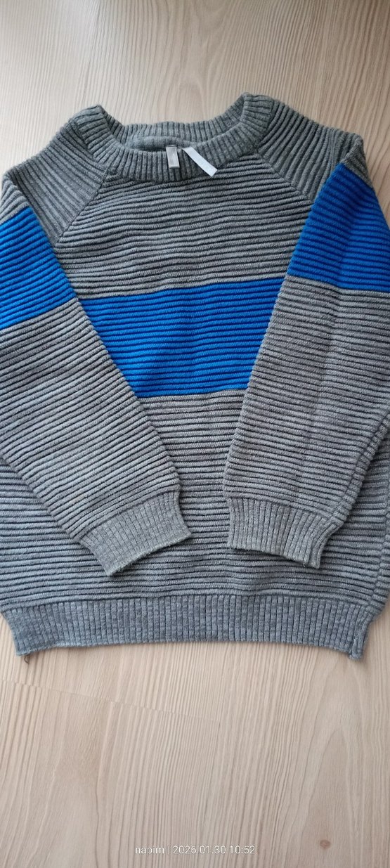 Gri Çizgili Erkek Çocuk  Kazak - Görsel 5