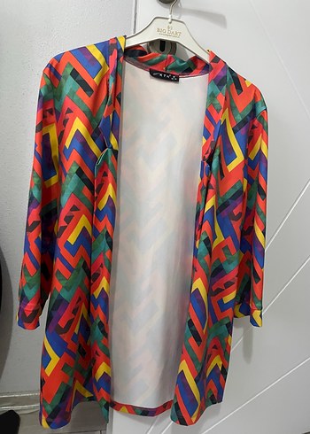 Trendyol & Milla Renkli Bohem Kadın Uzun Blazer Ceket