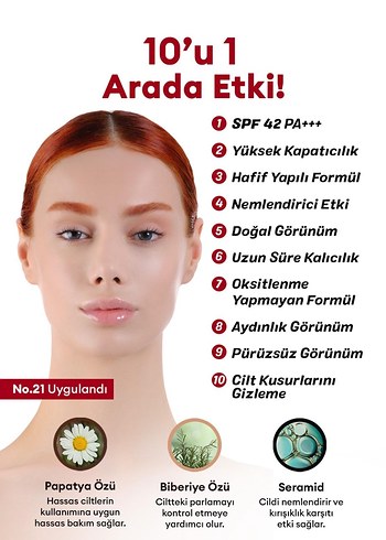 No.21 Açık Bej BB Krem 20ml - Görsel 2