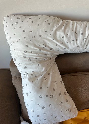 Desenli Beyaz Gri Hamile Yastığı - Görsel 4