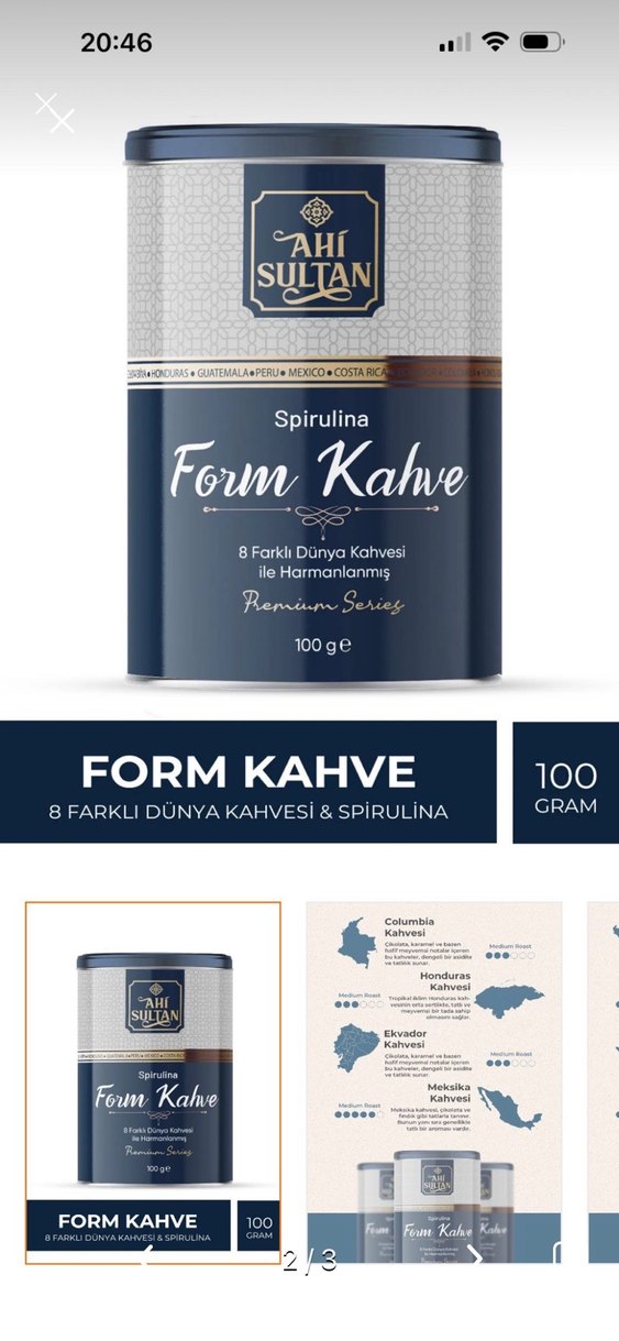 Ahi Sultan Spirulina Harmanlı Dünya Kahvesi 100g - Görsel 2