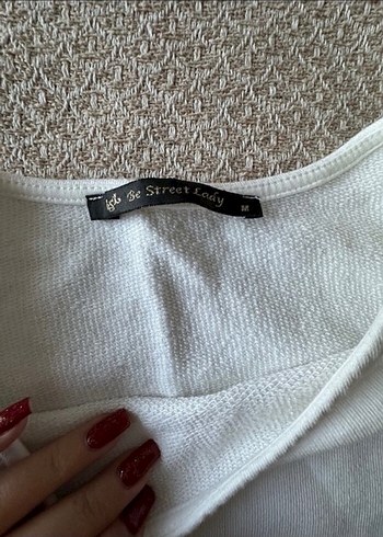 Kadın beyaz Kısa Kollu Crop Top - Görsel 4