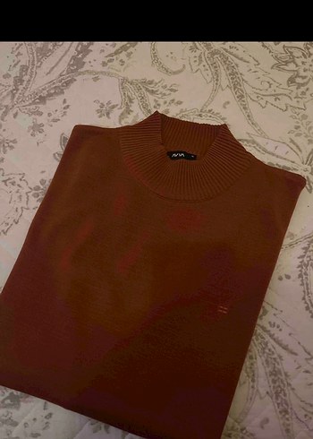 Avva Erkek Kiremit yarım Balıkçı Yaka Triko kazak - Görsel 9