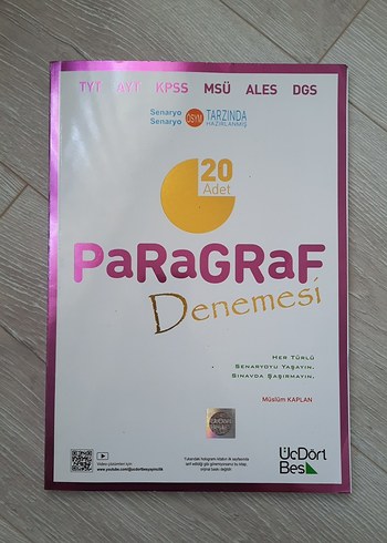 20 Adet Paragraf Denemesi Sınav Hazırlık Kitabı