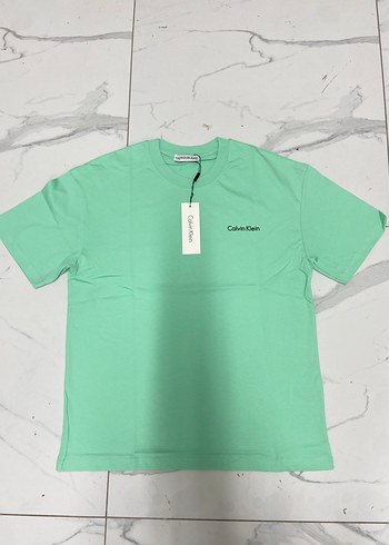 Diğer Calvin Klein Yeşil Pamuklu Erkek Tişört