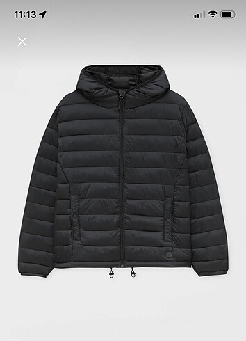 Pull & bear şişme kapüşonlu mont