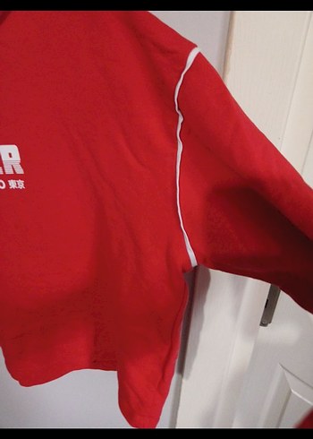 m Beden kırmızı Renk %84pamuklu Kapüşonlu bayan Mini Sweatshirt