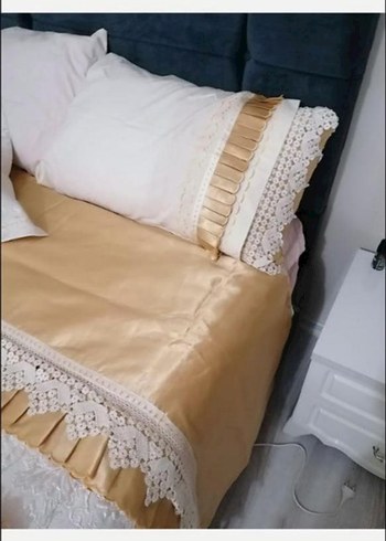 el işi dantelli baza firfirli carsafli
 Nevresim Takımı - Görsel 3