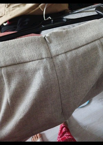 Gri kışlık bayan etek - Görsel 6