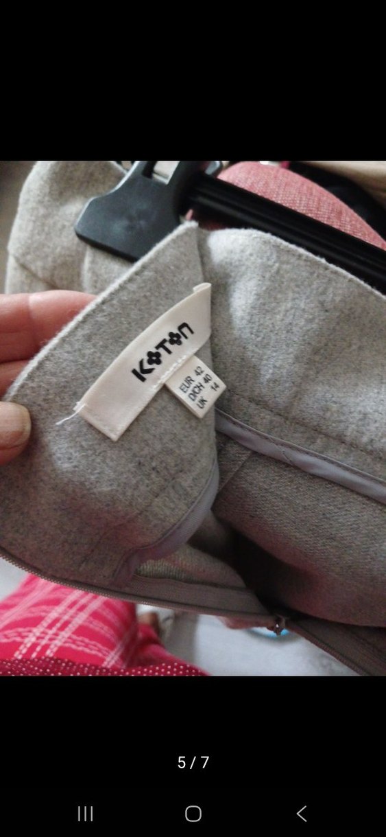 Gri kışlık bayan etek - Görsel 5