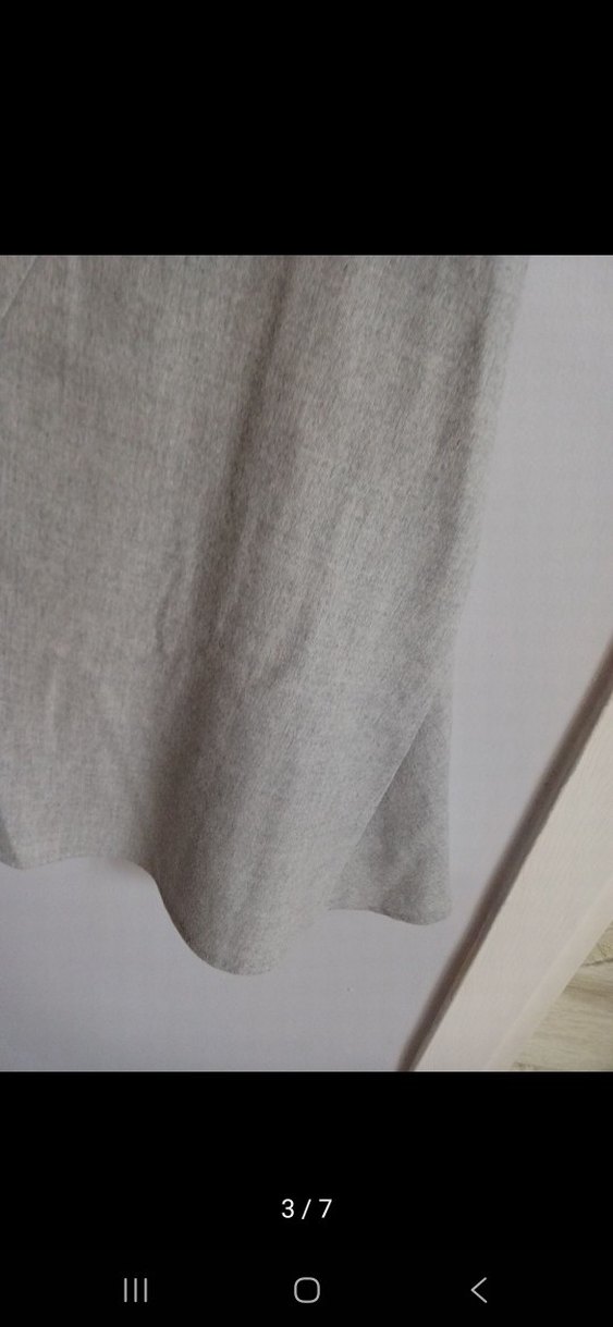 Gri kışlık bayan etek - Görsel 4