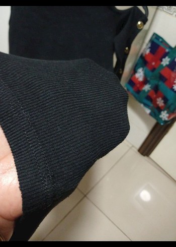 shein marka omuz detaylı triko elbise - Görsel 3