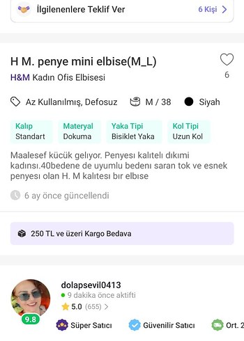 hm bayan mini elbise - Görsel 6