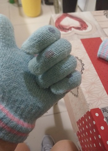 bayan yün eldiven - Görsel 4