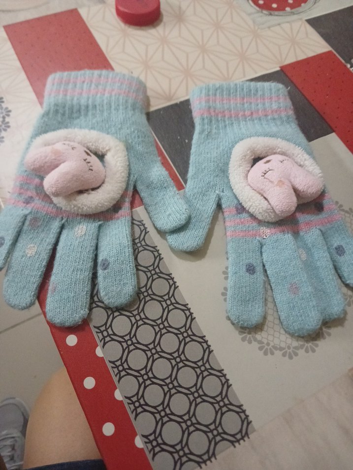 bayan yün eldiven - Görsel 5