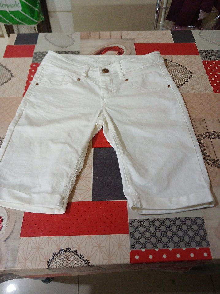 bayan kot şort - Görsel 2