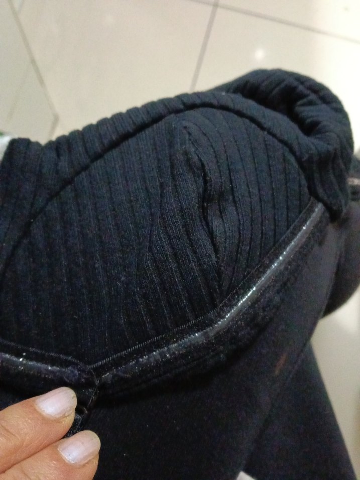 Siyah pamuklu elestn bayan büstiyer - Görsel 3