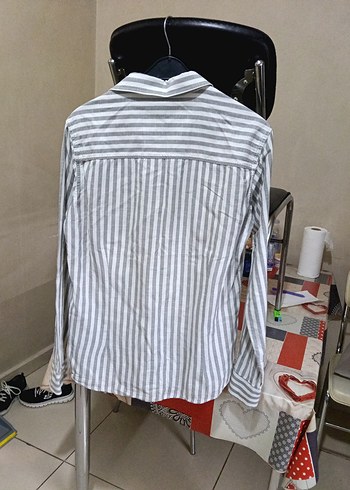 Gri Çizgili mavi marka yesyenıErkek Gömlek - Görsel 3