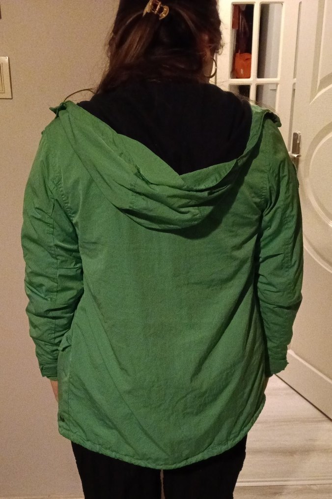 Erkek zara Çocuk Renkli Kapüşonlu Yeşil Ceket - Görsel 3