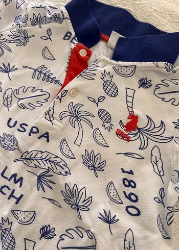 7 Yaş Beden beyaz Renk U.S POLO T Shirt
