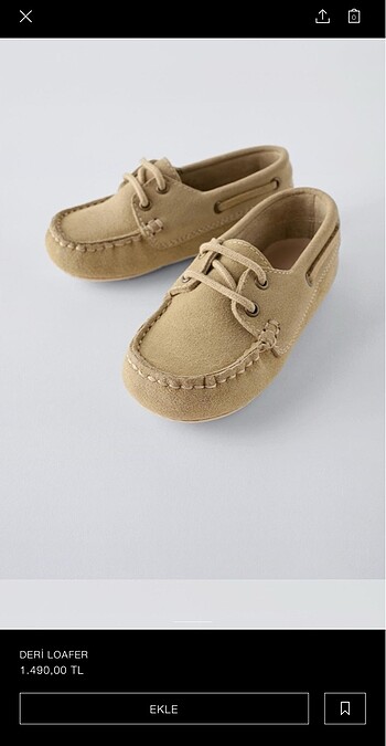 Zara sıfır etiketli deri loafer 25 numara - Görsel 5