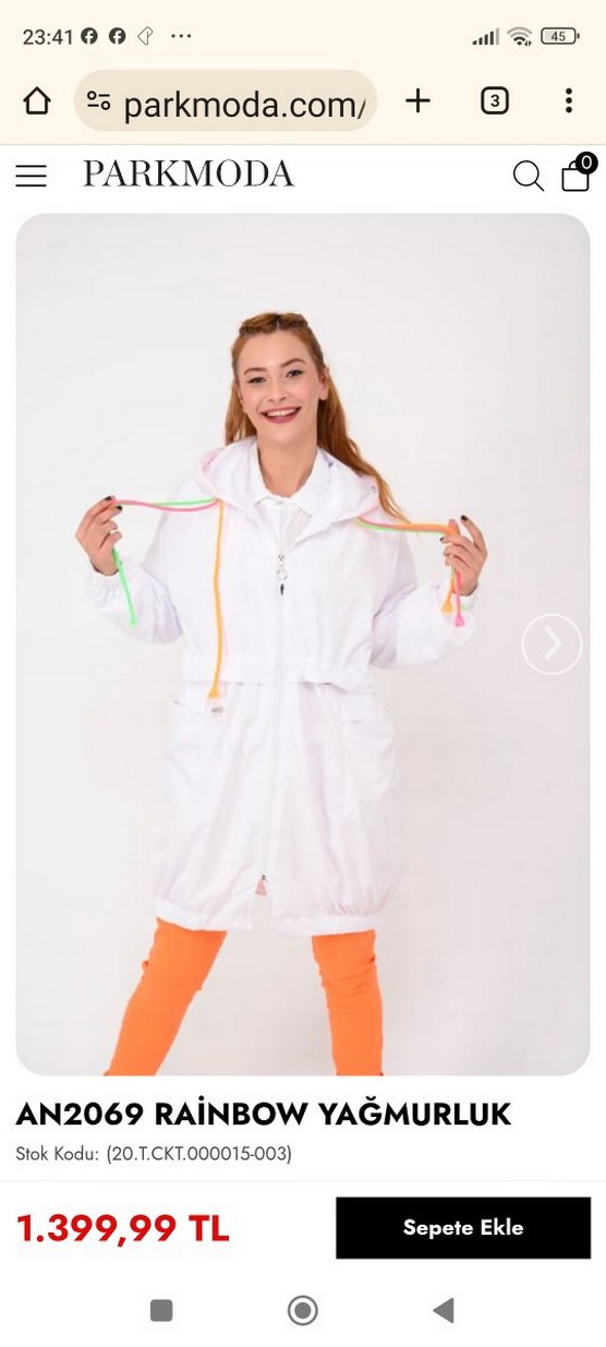 Kadın Beyaz Kapüşonlu Midi Yağmurluk parkmoda sıfır - Görsel 4