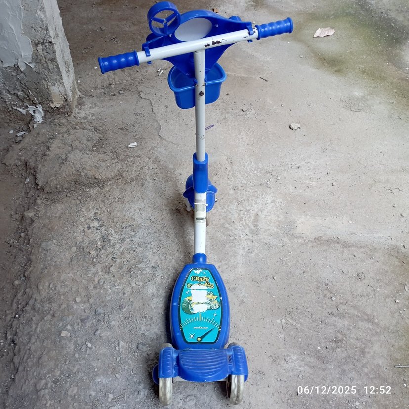 Renkli Mavi Çocuk Scooterı - Görsel 4