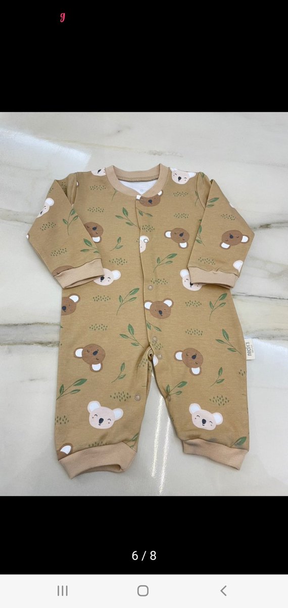 Uzun Kollu, Örgü Desenli Bebek Tulumları - Görsel 5