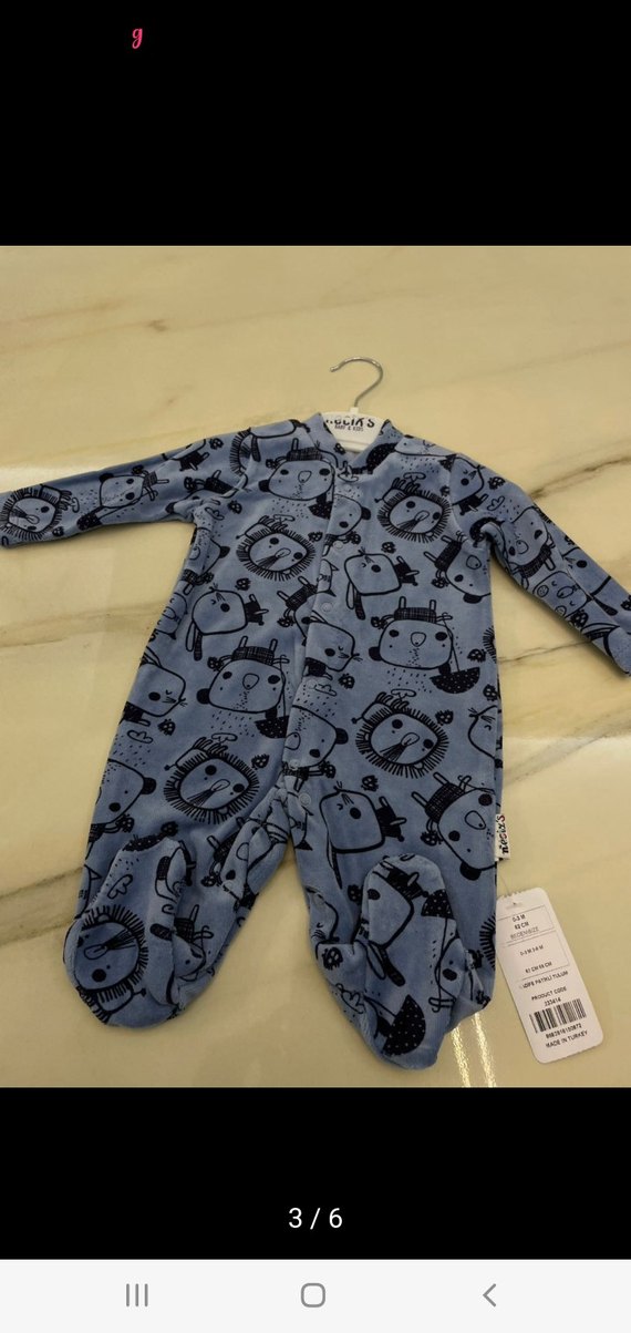 Uzun Kollu Örme Erkek Bebek Tulum - Görsel 2