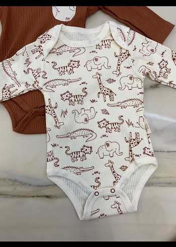 Uzun Kollu Erkek Bebek Body Seti 3'lü - Görsel 5