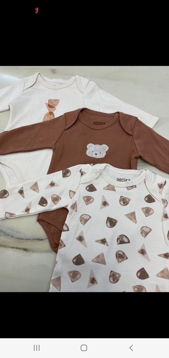 Uzun Kollu Kahverengi Bebek Body - Görsel 2