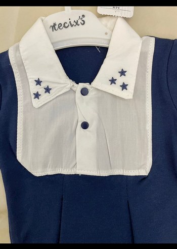 Düğmeli Lacivert Erkek Bebek Tulum - Görsel 2