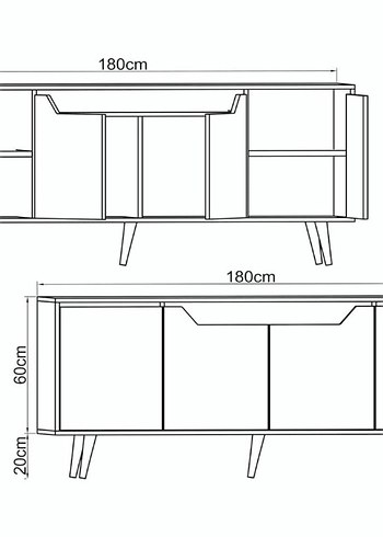 Beyaz Modern konsol - Görsel 2