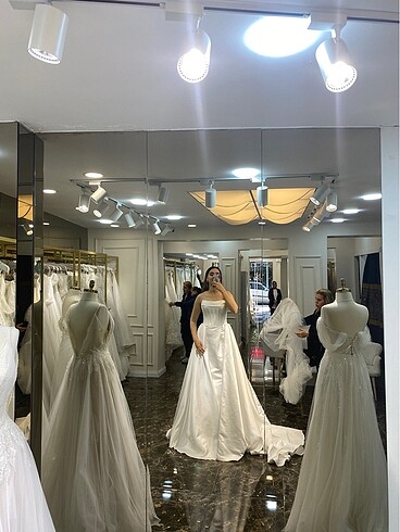 m Beden beyaz Renk İz wedding gelinlik