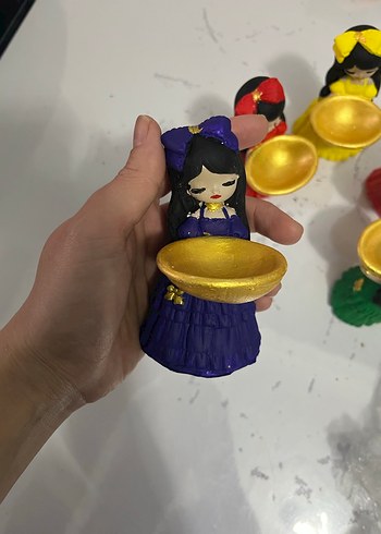 Renkli El Yapımı kahve yanı sunumluk - Görsel 2